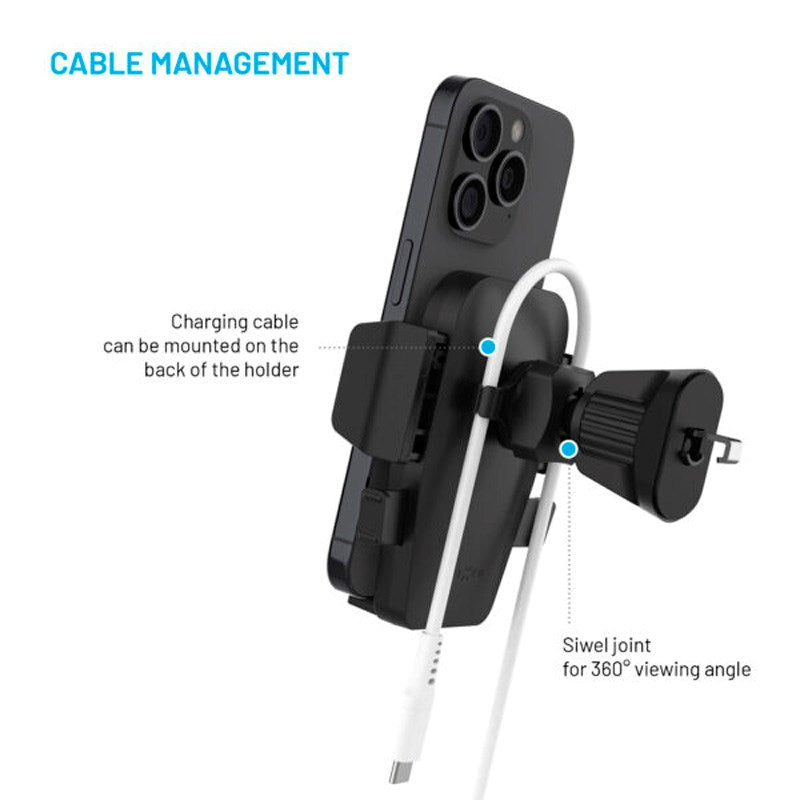 Fixed Mobilholder til Bil - Ventilation - Max Mobil: 53 - 83 mm - Sort