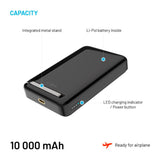 Qi2 20W PowerBank 10.000 mAh - Fixed MagZen 10 Pro - MagSafe Kompatibel - Sort