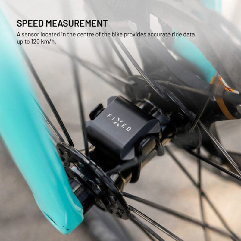 Fixed Spin Hastighedssensor til Cykel m. Monteringssæt - Sort