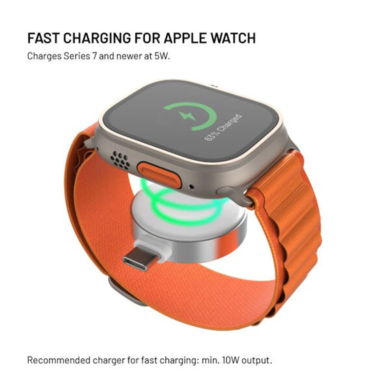 Fixed Apple Watch Trådløs Oplader - 5W - USB-C - Hvid