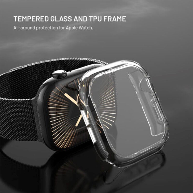 Apple Watch 11 / 10 (46mm) Fixed Cover m. Indbygget Skærmbeskyttelsesglas - Gennemsigtig