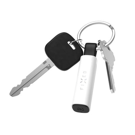 Fixed Tracker m. USB-C Opladning - Apple Find My Kompatibel - Hvid