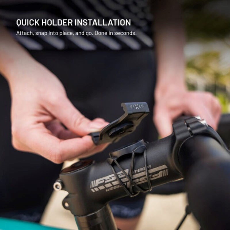 Fixed Cykel Monteringssæt til Garmin Smartwatch (22mm) & Garmin Edge Cykelcomputer - Sort