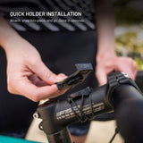 Fixed Cykel Monteringssæt til Garmin Smartwatch (22mm) & Garmin Edge Cykelcomputer - Sort