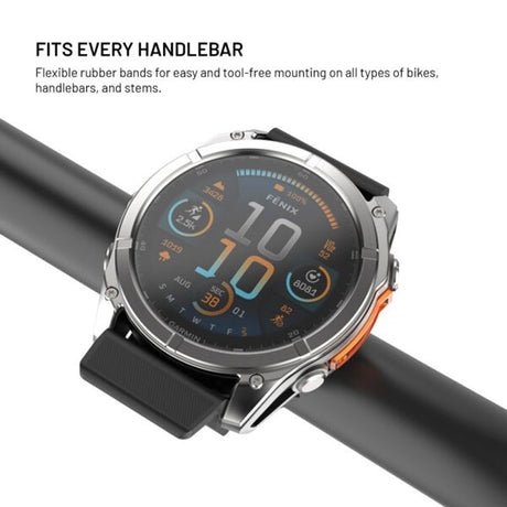 Fixed Cykel Monteringssæt til Garmin Smartwatch (26mm) & Garmin Edge Cykelcomputer - Sort