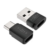 Fixed 240W Data Blocker med 1 x USB-A 1 x USB-C - Sort