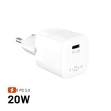 Fixed 20W Mini Vægoplader m. USB-C & Power Delivery - Hvid