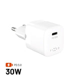 Fixed 30W Mini Vægoplader m. USB-C & Power Delivery - Hvid