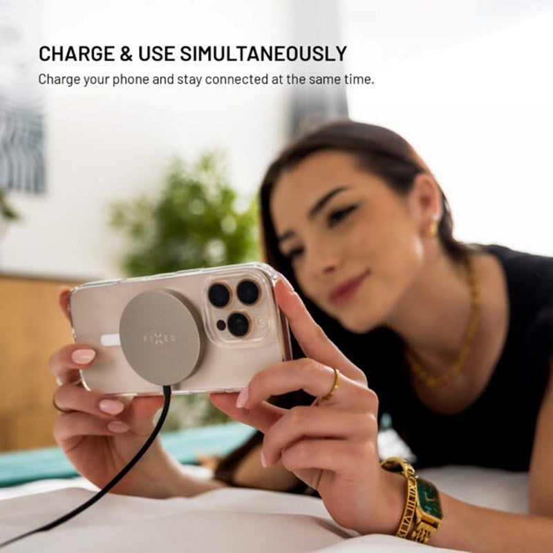 Fixed Trådløs Oplader m. 15W - MagSafe / Qi2 Kompatibel - Titanium