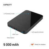 Fixed MagZen Powerbank 5.000 mAh m. Qi2 - Sort
