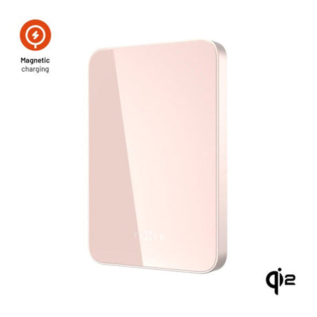 Fixed MagZen Powerbank 5.000 mAh m. Qi2 - Lyserød