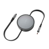 Fixed Udtrækkeligt Kabel - USB-C til USB-C - 100W - 1m - Sort