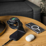 Fixed 3-i-1 Trådløs Samsung Oplader - MagSafe / Qi2 Kompatibel - Grå