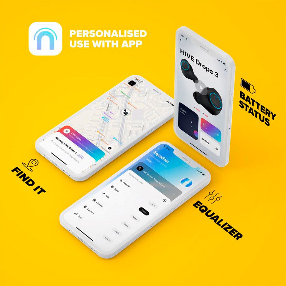 Niceboy HIVE Drops 3 True Wireless In-Ear-hodetelefoner - Svart