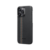 PITAKA iPhone 15 Pro Max Fusion Weaving MagEZ Bagside Cover - MagSafe Kompatibel - Rhapsody