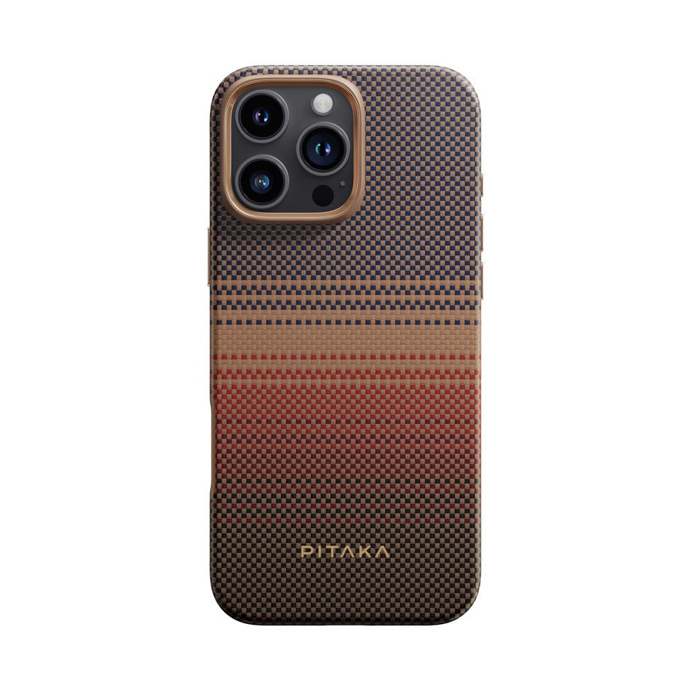 PITAKA iPhone 16 Pro Max Military Grade Protective Bagside Cover - MagSafe Kompatibel - Sunset