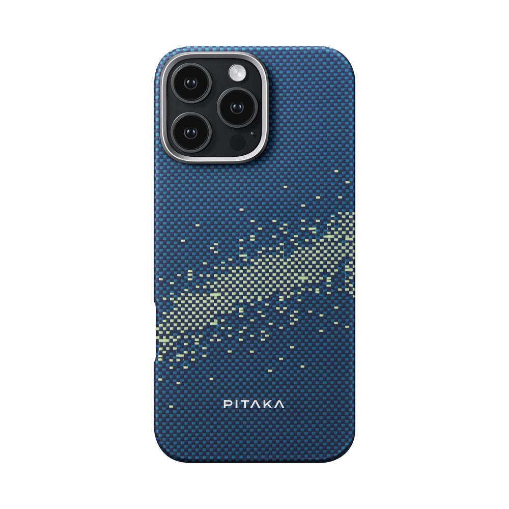 iPhone 16 Pro Max PITAKA Tactile Woven Bagside Cover - MagSafe Kompatibel - Milky Way Galaxy