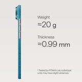 PITAKA iPhone 17 Ultra Slim Bagside Cover - MagSafe Kompatibel - Lucid Blue