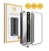 Mobile Origin Skjermbeskyttelsesglass m. Applikator - iPhone 16e / 14 / 13 / 13 Pro - Gjennomsiktig / Black Edge