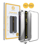 Mobile Origin Skjermbeskyttelsesglass m. Applikator - 14 Plus / 13 Pro Max - Transparent / Black Edge