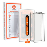 iPhone 11 Pro / X / Xs Mobile Origin Beskyttelsesglass - 2 Pack - Veskevennlig - Black Edge