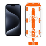 iPhone 15 Pro Mobile Origin Orange Screen Guard Skjermbeskyttelse – 2 stk. - Gjennomsiktig