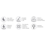 Magnetisk trådløs lader - Mobile Origin TravelCharge Pro - MagSafe-kompatibel - Grå