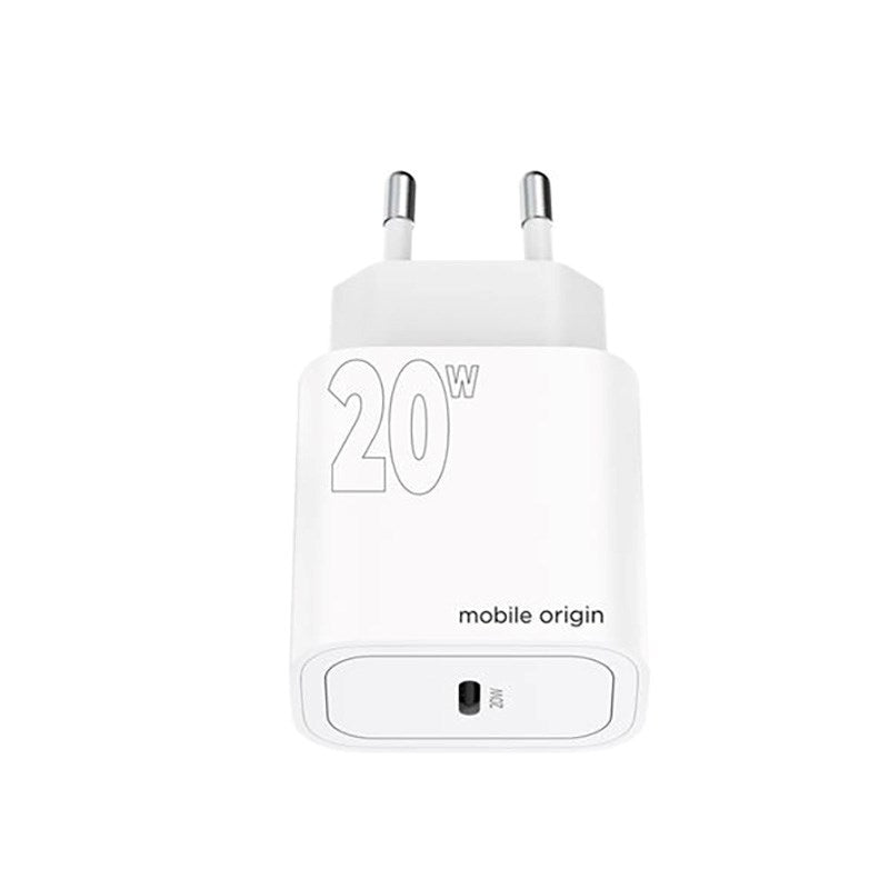Mobile Origin PD 20W USB-C Vægoplader - Hvid