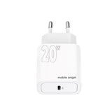 Mobile Origin PD 20W USB-C Vægoplader - Hvid