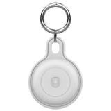 Mobile Origin vannavstøtende silikon AirTag Holder m. Nøkkelring - Hvit