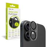 iPhone 16/16 Plus Mobile Origin herdet glass kameralinsebeskytter - gjennomsiktig / svart kant