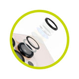 iPhone 16 / 16 Plus Mobile Origin Easy Lens Guard - Kameralinsebeskytter - Svart