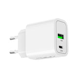 Mobile Origin - MO12 20W Vægoplader m. 1x USB-A & 1x USB-C - Hvid