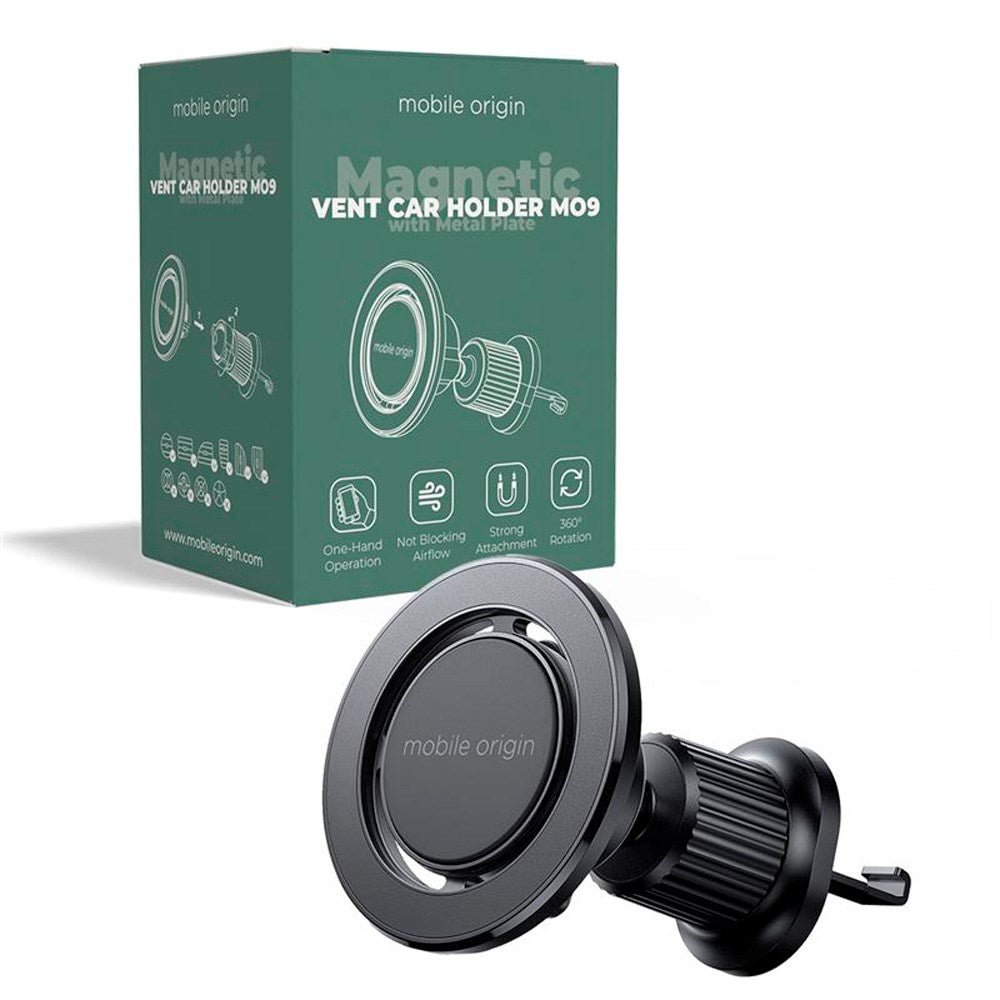 Magnetisk Mobilholder til Bil - Mobile Origin MO9 - Sort