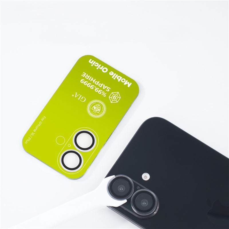 Mobil Origin Herdet Glass Kamerabeskyttelse for iPhone 16 / 16 Plus - Gjennomsiktig