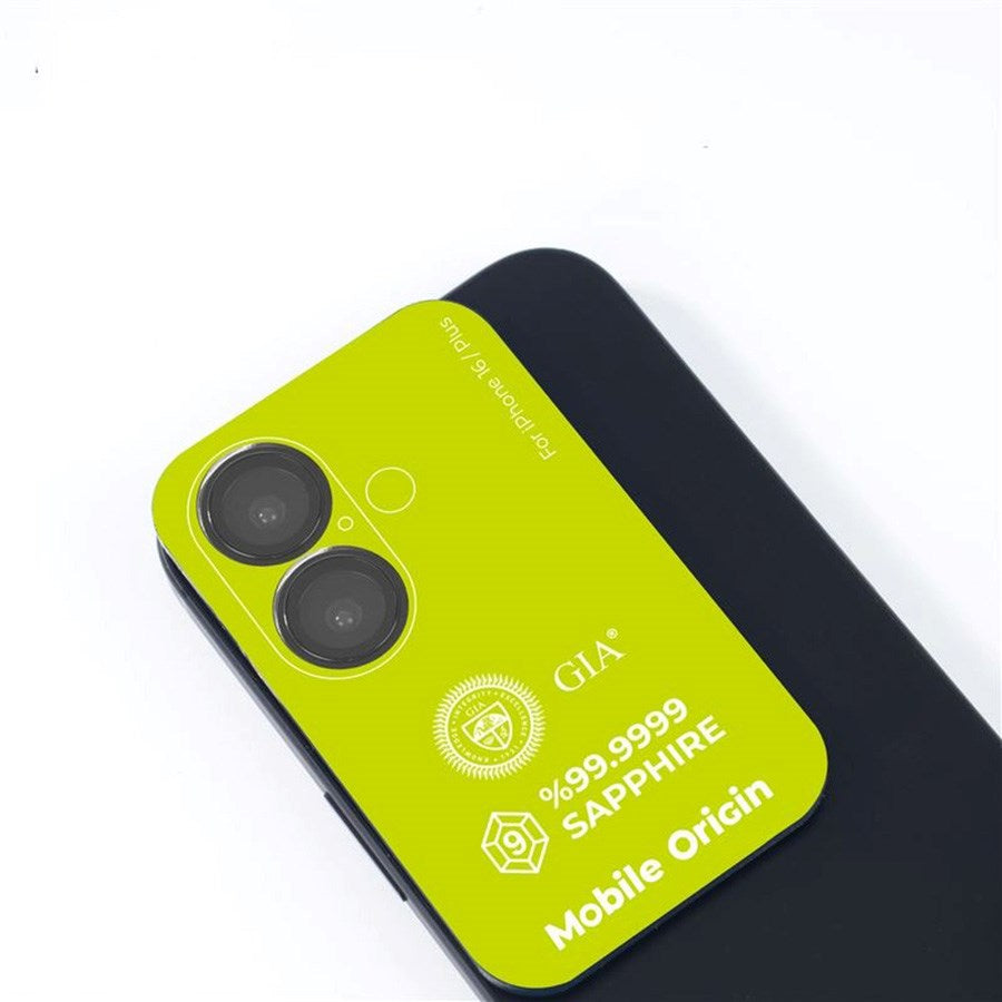 iPhone 16 / 16 Plus Mobile Origin Sapphire Lens Guard - Kameralinsebeskytter - Svart