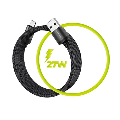 Mobile Origin - 1m Magnetisk USB-A til USB-C Kabel - Sort