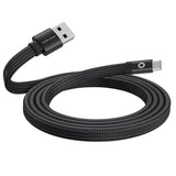 Mobile Origin - 1m Fladt Magnetisk USB-A til USB-C Kabel - Sort