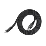 Mobile Origin - 1m Fladt Magnetisk USB-A til USB-C Kabel - Sort