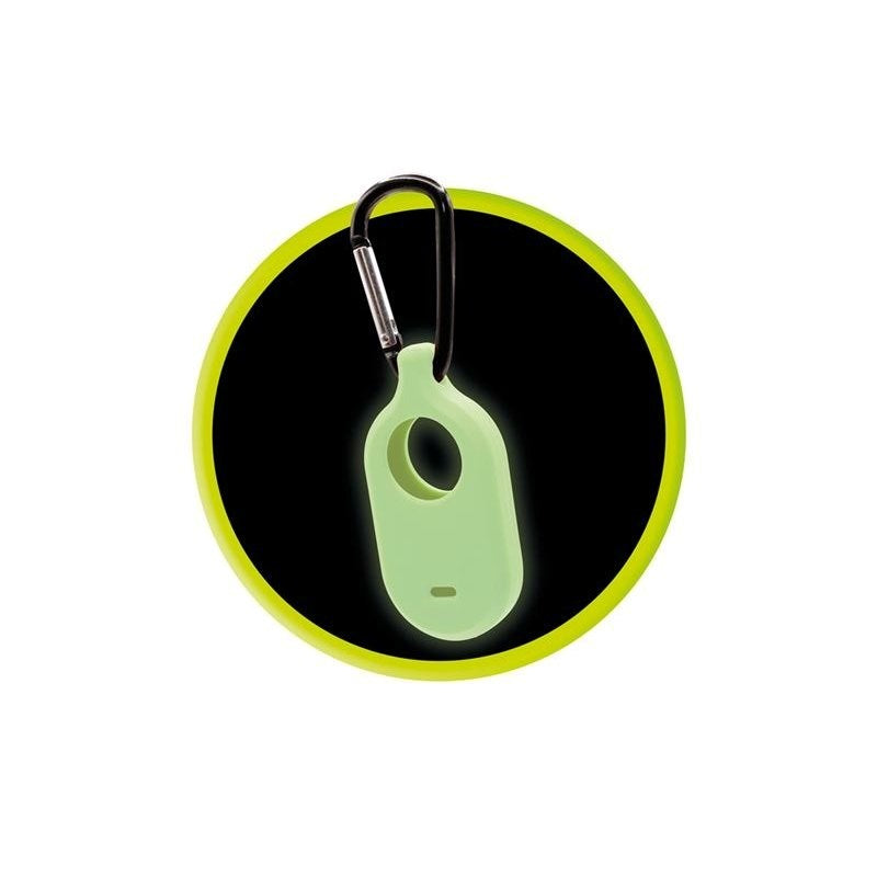 Samsung Galaxy SmartTag2 Mobile Origin Silikone Case - inkl. Karabinhage - Selvlysende Grøn