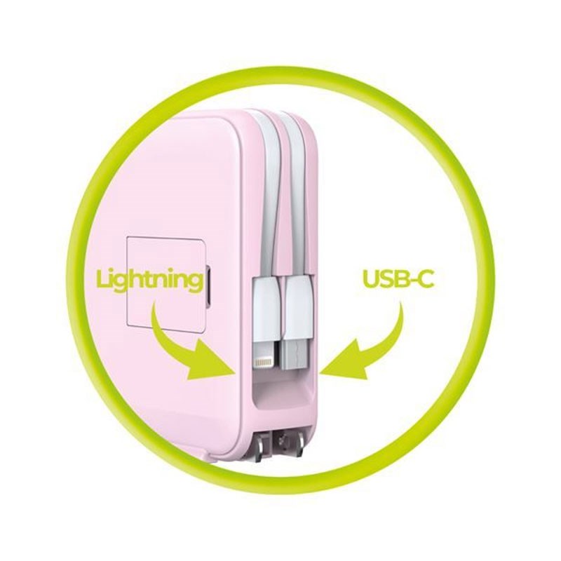 Mobile Origin PowerBank Rejseoplader - MagSafe Kompatibel - 10.000 mAh - Lyserød