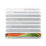 Mobile Origin iPhone 17 Screen Guard Skærmbeskyttelse inkl. Monteringssæt - Privacy Funktion - 2 stk. - Gennemsigtig