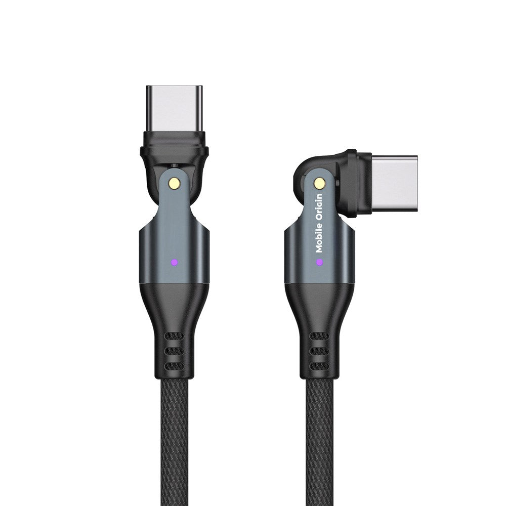 Mobile Origin Roterende USB-C til USB-C Kabel - 1m / 240W - Sort