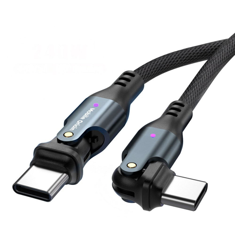 Mobile Origin Roterende USB-C til USB-C Kabel - 1m / 240W - Sort