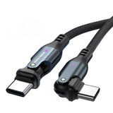 Mobile Origin Roterende USB-C til USB-C Kabel - 1m / 240W - Sort