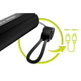 Mobile Origin Kompakt PowerBank - Lommelygte & USB-C Kabel -  5000 mAh - Sort