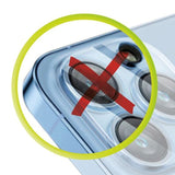 Mobile Origin iPhone Air - Kameralinseglas - Gennemsigtig / Sort Kant