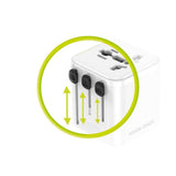 Mobile Origin 30W Universal Vægoplader m. Rejseadapter EU/UK/US/AUS - Hvid