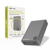 Mobile Origin 20.000mAh Powerbank - 30W - USB-C - Trådløs Opladning - MagSafe Kompatibel - Grå