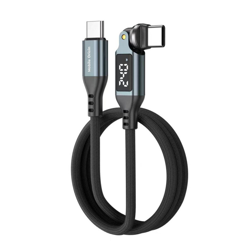 Mobile Origin Display 540° Roterende USB-C til USB-C Kabel - 1m / 240W - Sort